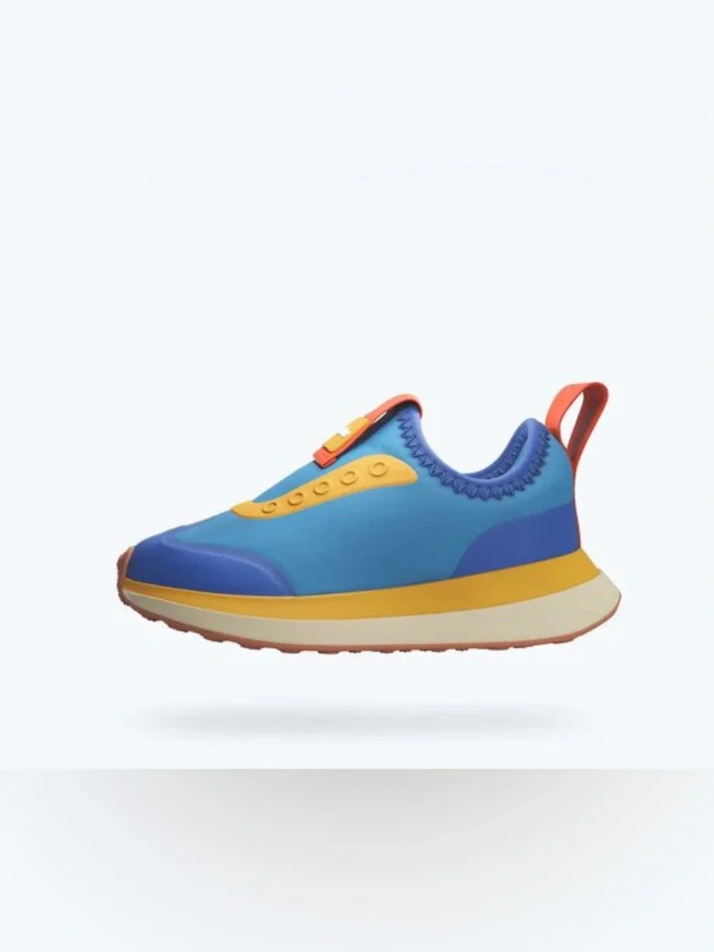 BOYS CUSHIONED BLUE/ORANGE SNEAKERS - NATIVES